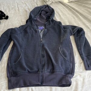 Seraphine Dark Blue Maternity/baby wearing zip hoodie